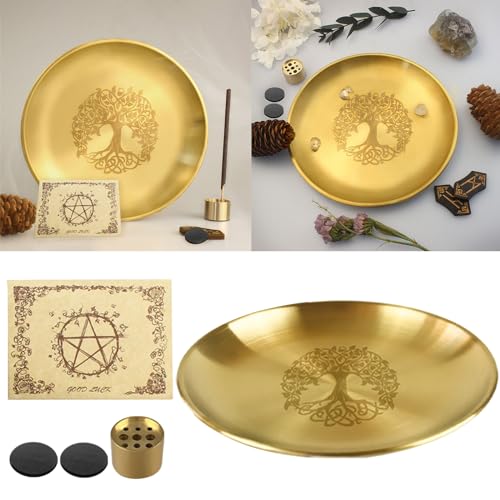 Oxxggkao Edelstahlheiden Ritual Tablett Baummuster Platte Kristallstein Regale Kerzenhalter Raubwender Brenner Heiden Ritual Tablett Dekoration Edelstahl Ornament Schreibtisch Zubehör Oxxggkao Edelstahlheiden Ritual Tablett Baummuster Platte Kristallstein Regale Kerzenhalter Raubwender Brenner Heiden Ritual Tablett Dekoration Edelstahl Ornament Schreibtisch Zubehör von Oxxggkao