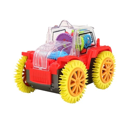Oxxggkao Elektronischer Kipper Drehstuntauto Mit Musik Und Leichten Kindern Interaktiv Pädagogischer Transparent von Oxxggkao