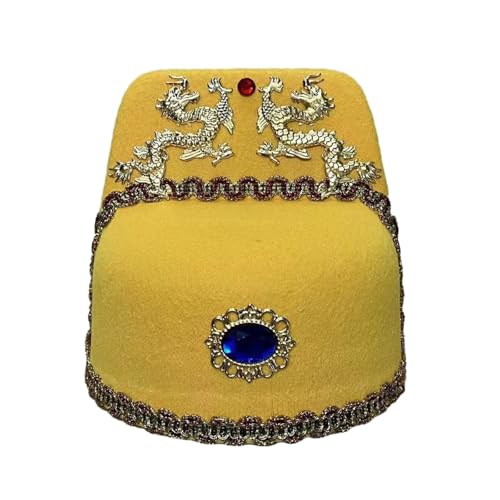 Oxxggkao Exquisite Kaiser- und Kaiserhüte für chinesische Themen-Veranstaltungen, Haushalt für Hochzeit, Festival, Urlaub, Neujahr, Geschenk, Kinder-Rollenspiel-Stirnband von Oxxggkao