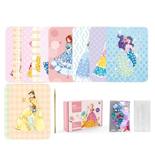Oxxggkao Fantasievolle Prinzessin Dress Up Poking Craft Set Für Mädchen Einfallsreiches Spiel Mit Farbenfroh von Oxxggkao