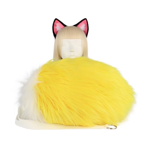 Oxxggkao Faux Wolf Katzenohren Haarspange Pelzwolf Langschwanz Kostüme Halloween Party Cosplay Zubehör Requisiten Set Schwanz Ohr Set Oxxggkao Faux Wolf Katzenohren Haarspange Pelzwolf Langschwanz Kostüme Halloween Party Cosplay Zubehör Requisiten Set Schwanz Ohr Set von Oxxggkao