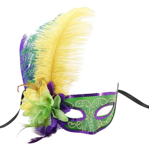 Oxxggkao Federed Maske Maskerade Halbgesicht Halloween Kostüm Mardi Gras Venezian Oxxggkao Federed Maske Maskerade Halbgesicht Halloween Kostüm Mardi Gras Venezian von Oxxggkao