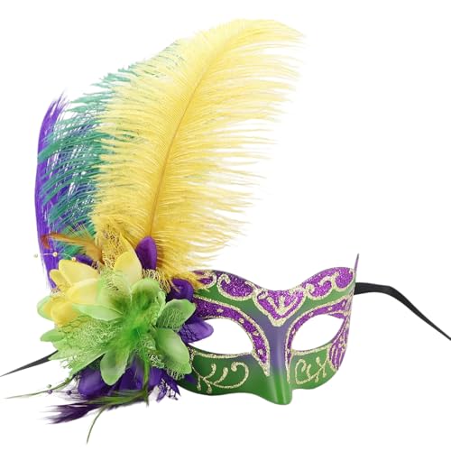 Oxxggkao Federed Maske Maskerade Halbgesicht Halloween Kostüm Mardi Gras Venezian Oxxggkao Federed Maske Maskerade Halbgesicht Halloween Kostüm Mardi Gras Venezian von Oxxggkao