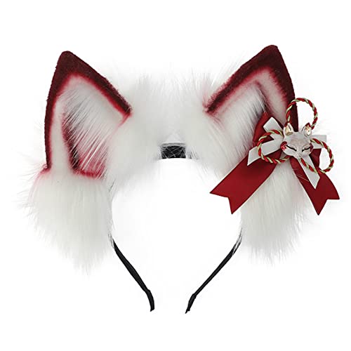 Oxxggkao Fuchs-Ohr-Haarband, elektrisch, beweglich, Cosplay-Requisiten, Stirnband, Show, Plüsch-Kopfschmuck, Teenager, Mädchen, Zubehör, Cos-Play, Stirnband für Frauen von Oxxggkao