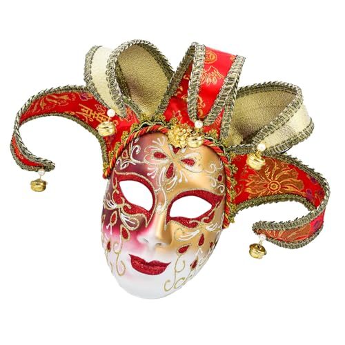 Oxxggkao Full Face Venezianer Jesters Maske Masquerade Handgemalte Cosplay Wanddekorative Kunstsammlung Geschenk Wanddekorationen Maske Oxxggkao Full Face Venezianer Jesters Maske Masquerade Handgemalte Cosplay Wanddekorative Kunstsammlung Geschenk Wanddekorationen Maske von Oxxggkao