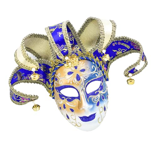 Oxxggkao Full Face Venezianer Jesters Maske Masquerade Handgemalte Cosplay Wanddekorative Kunstsammlung Geschenk Wanddekorationen Maske Oxxggkao Full Face Venezianer Jesters Maske Masquerade Handgemalte Cosplay Wanddekorative Kunstsammlung Geschenk Wanddekorationen Maske von Oxxggkao