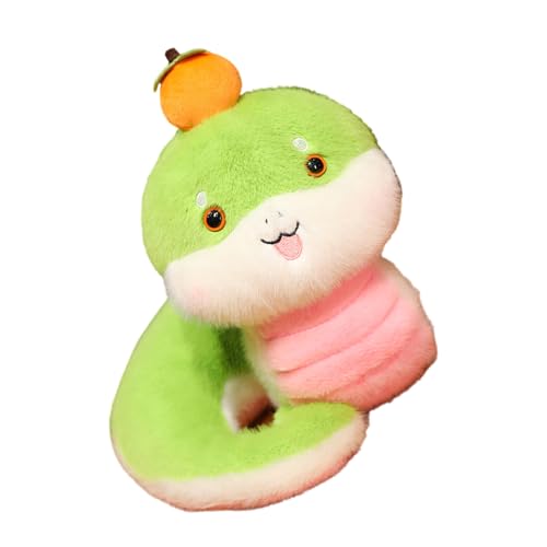 Oxxggkao Gefüllte Schlangenspielzeug Plüsch Green Cartoon Figur Anime Puppen Für Chinesische Neujahr 2025 Frühlingsfest Wurfkissen Snake Jahr Plüsch Anhänger von Oxxggkao