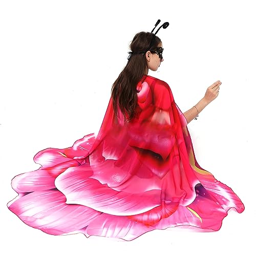 Oxxggkao Halloween/Party, Schmetterlings-Flügel-Kostüme für Damen, Schal, Fee, Damen, Engel, Festival, Rave, Verkleidung, Requisiten, Kostüm für Mädchen, Erwachsene, Frauen, leuchtende Halloween-Fee von Oxxggkao