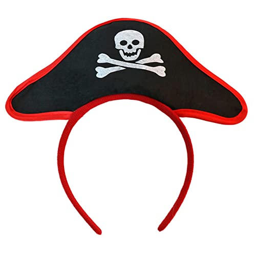 Oxxggkao Halloween-Piraten-Stirnband, Hut, Halloween-Haarreifen, Cosplay-Kopfschmuck, Tag der Toten, Piratenhut, Stirnband, Erwachsene Oxxggkao Halloween-Piraten-Stirnband, Hut, Halloween-Haarreifen, Cosplay-Kopfschmuck, Tag der Toten, Piratenhut, Stirnband, Erwachsene von Oxxggkao