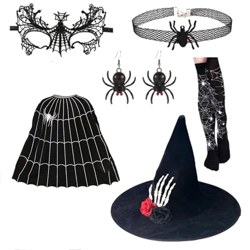 Oxxggkao Hexenkostüm Set Beinhaltet Cloak Eyemask Halskette Ohrringe Strumpf Für Kid Halloween Cosplay Party Theme Oxxggkao Hexenkostüm Set Beinhaltet Cloak Eyemask Halskette Ohrringe Strumpf Für Kid Halloween Cosplay Party Theme von Oxxggkao