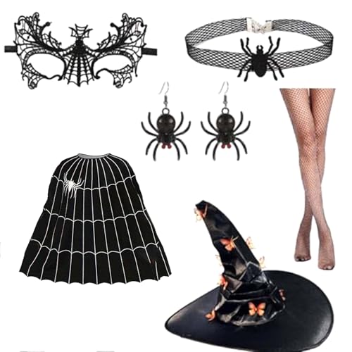 Oxxggkao Hexenkostüm Set Beinhaltet Cloak Eyemask Halskette Ohrringe Strumpf Für Kid Halloween Cosplay Party Theme Oxxggkao Hexenkostüm Set Beinhaltet Cloak Eyemask Halskette Ohrringe Strumpf Für Kid Halloween Cosplay Party Theme von Oxxggkao