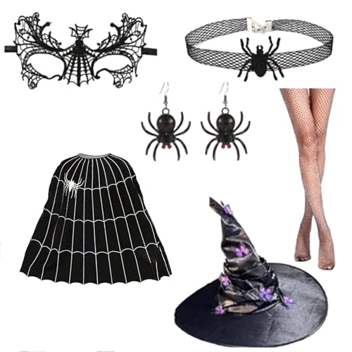 Oxxggkao Hexenkostüm Set Beinhaltet Cloak Eyemask Halskette Ohrringe Strumpf Für Kid Halloween Cosplay Party Theme Oxxggkao Hexenkostüm Set Beinhaltet Cloak Eyemask Halskette Ohrringe Strumpf Für Kid Halloween Cosplay Party Theme von Oxxggkao