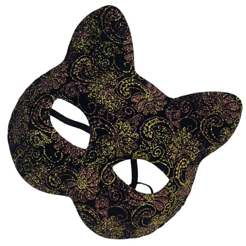 Oxxggkao Katzengesicht-Maskerade, halbes Gesicht, Halloween-Tierkostüm für Damen und Herren, Halloween-Maskerade, zum Bemalen Oxxggkao Katzengesicht-Maskerade, halbes Gesicht, Halloween-Tierkostüm für Damen und Herren, Halloween-Maskerade, zum Bemalen von Oxxggkao
