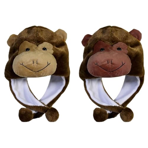 Oxxggkao Kinder-Tierhüte für Ohrenklappen, Drama-Requisiten für Kinder, Trapper-Kapuze, Fleece, Earfl-Trapper-Hut Oxxggkao Kinder-Tierhüte für Ohrenklappen, Drama-Requisiten für Kinder, Trapper-Kapuze, Fleece, Earfl-Trapper-Hut von Oxxggkao