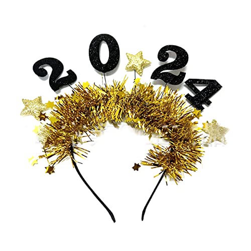 Oxxggkao Lametta-Kronen-Stirnband 2024, Neujahrsdekoration, Haarbänder für Damen, Mädchen, Kinder, Weihnachten, Party, Festivals, Foto-Requisiten Oxxggkao Lametta-Kronen-Stirnband 2024, Neujahrsdekoration, Haarbänder für Damen, Mädchen, Kinder, Weihnachten, Party, Festivals, Foto-Requisiten von Oxxggkao