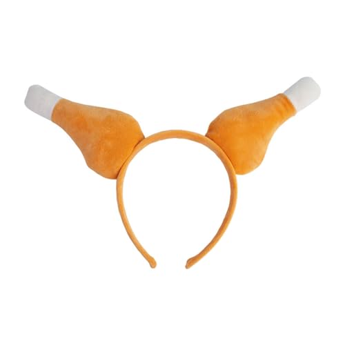 Oxxggkao Lustiges Truthahn-Schlagzeug-Stirnband, Cosplay-Kostüm, Haarreif, Thanksgiving-Party-Requisiten, Kopfschmuck, Make-up, Kopfschmuck, Zubehör, Truthahn-Bein, Thanksgiving-Requisiten von Oxxggkao