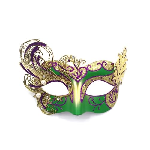 Oxxggkao Maskerade Venezianerparty, Halloween-Kostüm, Karnevalsparty mit Stab, für Damen und Herren, Geschenk, halbes Gesicht Oxxggkao Maskerade Venezianerparty, Halloween-Kostüm, Karnevalsparty mit Stab, für Damen und Herren, Geschenk, halbes Gesicht von Oxxggkao