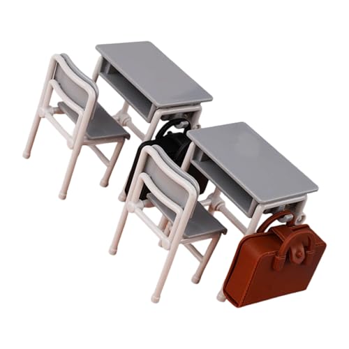 Oxxggkao Miniatur School Desk Model School Bagszene Display Für Frühe Bildungsmodell Ausstellung Und Lehrlandschaftszubehör Miniaturschule Rucksack Schreibtisch von Oxxggkao