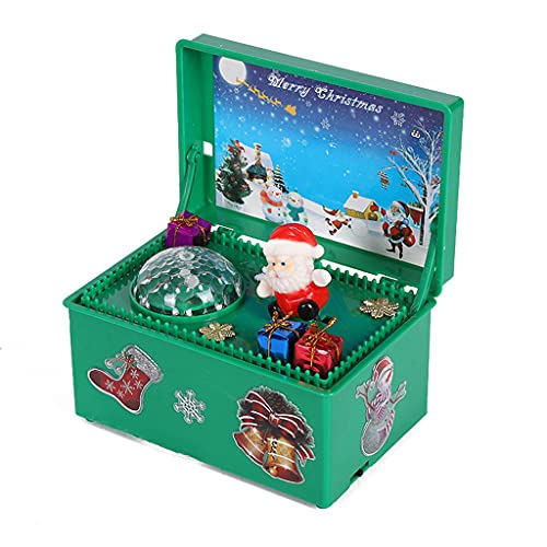 Oxxggkao Niedliches Spiel für Kinder und Erwachsene, Weihnachtsfeiertage, kreatives Zubehör für Kinder ab 3 Jahren, Weihnachtsmann-Spieluhr von Oxxggkao