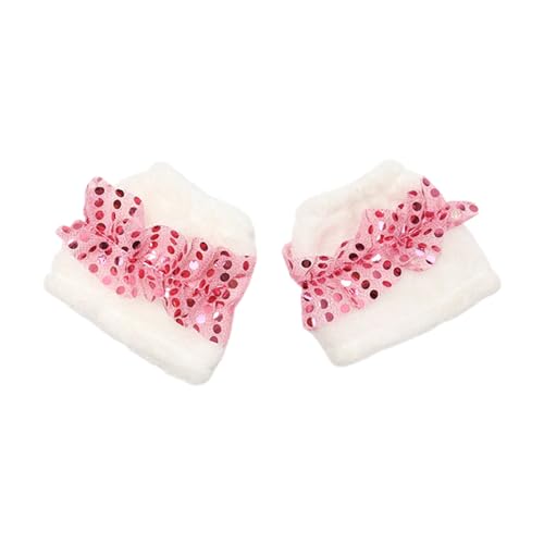 Oxxggkao Oster-Zubehör-Kostüm-Set, niedliche Ohren, Hut, Plüsch, Glitzer, Manschetten für Halloween, Cosplay, Party, Requisiten, Kostüm von Oxxggkao