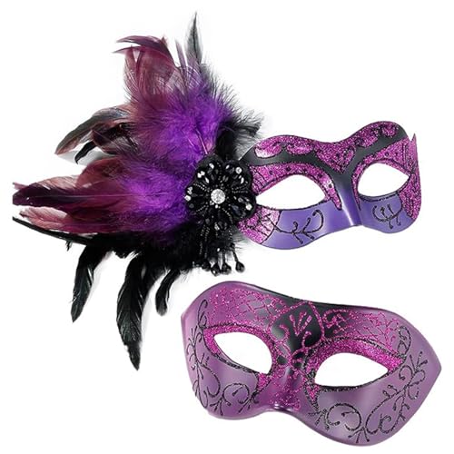 Oxxggkao Paar Maskerade Party Halloween Kostüm Karneval für Paare Damen Herren Halbgesicht Frauen für Maskerade Oxxggkao Paar Maskerade Party Halloween Kostüm Karneval für Paare Damen Herren Halbgesicht Frauen für Maskerade von Oxxggkao