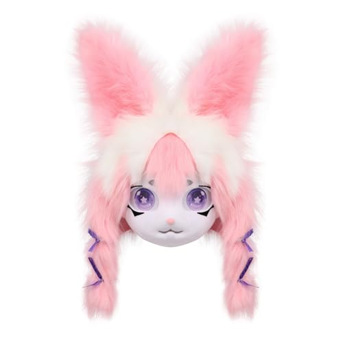 Oxxggkao Pelzige Tierkopf Kaninchen Fursuit Schnittmaske Halloween Masquerade Cosplay Kostüm Requisiten Kaninchen Kopfbedeckung Für Kinder Erwachsene Pelzige Tierkopfmaske Oxxggkao Pelzige Tierkopf Kaninchen Fursuit Schnittmaske Halloween Masquerade Cosplay Kostüm Requisiten Kaninchen Kopfbedeckung Für Kinder Erwachsene Pelzige Tierkopfmaske von Oxxggkao
