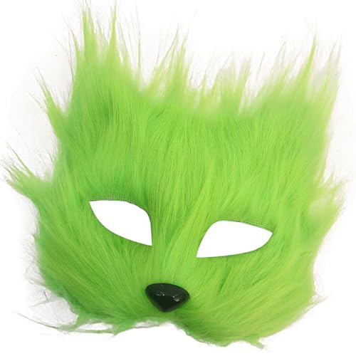 Oxxggkao Realistische Plüschfüchse Halbe Gesichtsmaske Für Halloween Kostümpartys Und Rollenspiele Mit Leichtem Design Cosplay Accessoire Realistische Tiermaske Für Partys von Oxxggkao