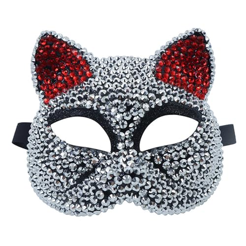 Oxxggkao Strasssteine Maskerade Maske Halbgesicht Für Frauen Männer Halloween Cosplay Maskerade Dekoration Für Fotografie Katzen Kostümzubehör Oxxggkao Strasssteine Maskerade Maske Halbgesicht Für Frauen Männer Halloween Cosplay Maskerade Dekoration Für Fotografie Katzen Kostümzubehör von Oxxggkao