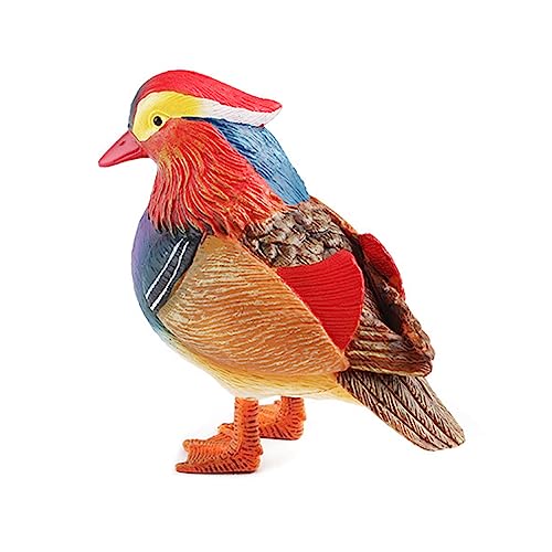 Oxxggkao Süße Plastik Mandarin Duck Ornament Miniaturfiguren Liebesvögel Plastikhandwerk Rasen Landschaft Hinterhof Dekorationen Tieraktion Figuren von Oxxggkao