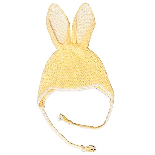 Oxxggkao Winter Warmer Kappe Strickhut Mit Kaninchenohren Atmungsaktive Weiche Ohrklappe Mütze Frauen Kopfschmuck Halloween Kostüm Kopfbedeckung Winter Freien Strick Freien von Oxxggkao