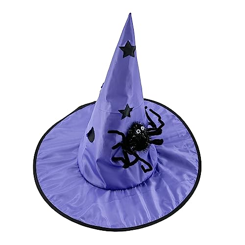 Oxxggkao Zaubererhut Halloween Hexe mit Teufel Spinnen Halloween Cosplay Party Kostüm Zauberer Auftritte Requisite Wicked Hat Oxxggkao Zaubererhut Halloween Hexe mit Teufel Spinnen Halloween Cosplay Party Kostüm Zauberer Auftritte Requisite Wicked Hat von Oxxggkao