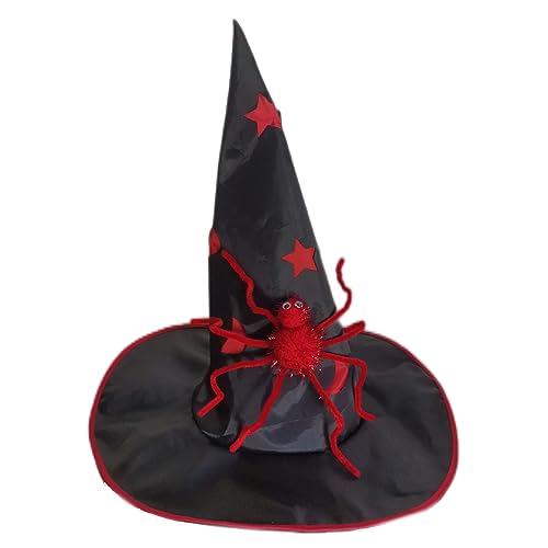 Oxxggkao Zaubererhut Halloween Hexe mit Teufel Spinnen Halloween Cosplay Party Kostüm Zauberer Auftritte Requisite Wicked Hat Oxxggkao Zaubererhut Halloween Hexe mit Teufel Spinnen Halloween Cosplay Party Kostüm Zauberer Auftritte Requisite Wicked Hat von Oxxggkao