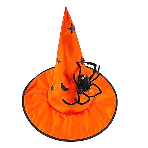 Oxxggkao Zaubererhut Halloween Hexe mit Teufel Spinnen Halloween Cosplay Party Kostüm Zauberer Auftritte Requisite Wicked Hat Oxxggkao Zaubererhut Halloween Hexe mit Teufel Spinnen Halloween Cosplay Party Kostüm Zauberer Auftritte Requisite Wicked Hat von Oxxggkao