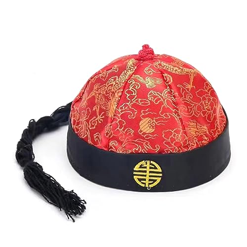 Party-Requisiten, chinesischer orientalischer Hut, Dynastien, Kaiser mit Pferdeschwanz, Party-Kostüm, Cosplay, Dynastyhut, Foto-Requisite, Rollenspiel, Halloween Party-Requisiten, chinesischer orientalischer Hut, Dynastien, Kaiser mit Pferdeschwanz, Party-Kostüm, Cosplay, Dynastyhut, Foto-Requisite, Rollenspiel, Halloween von Oxxggkao