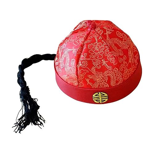 Party-Requisiten, chinesischer orientalischer Hut, Dynastien, Kaiser mit Pferdeschwanz, Party-Kostüm, Cosplay, Dynastyhut, Foto-Requisite, Rollenspiel, Halloween Party-Requisiten, chinesischer orientalischer Hut, Dynastien, Kaiser mit Pferdeschwanz, Party-Kostüm, Cosplay, Dynastyhut, Foto-Requisite, Rollenspiel, Halloween von Oxxggkao