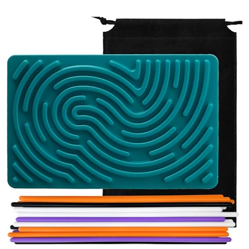 Sensorik Activity Board Dunkelgrün,Beruhigendes Silikonspielzeug,Doppelseitiges Sensorisches Spielzeug,Silikon Sensory Toy für Kinderab 3 Jahr & Erwachsene,mit Reisetasche&20 Zubehör Schnüren Sensorik Activity Board Dunkelgrün,Beruhigendes Silikonspielzeug,Doppelseitiges Sensorisches Spielzeug,Silikon Sensory Toy für Kinderab 3 Jahr & Erwachsene,mit Reisetasche&20 Zubehör Schnüren von Oykrueats