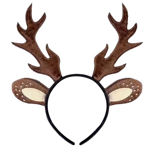 Oykrueats Reh Haarreif Damen,Geweih Haarreif,Rentiergeweih-Stirnband mit Hirschohren,Niedliche Tier-Stirnbänder für Fasching, Cosplay, Halloween, Weihnachten, Tier, Karneval, Party, Kostüme Oykrueats Reh Haarreif Damen,Geweih Haarreif,Rentiergeweih-Stirnband mit Hirschohren,Niedliche Tier-Stirnbänder für Fasching, Cosplay, Halloween, Weihnachten, Tier, Karneval, Party, Kostüme von Oykrueats
