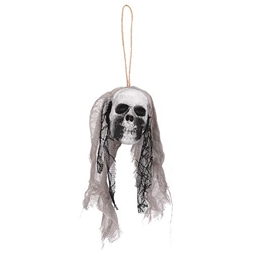 Oytrui 2pcs Halloween Skeleton Skull Hanging Anhänger Haunted House Horror Requisiten Dekoration für Spukhaus Horror Requisiten, Party, Bar, KTV (Grau) von Oytrui