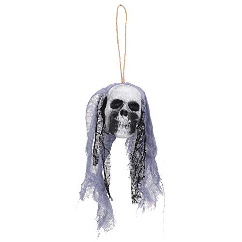 Oytrui 2pcs Halloween Skeleton Skull Hanging Anhänger Haunted House Horror Requisiten Dekoration für Spukhaus Horror Requisiten, Party, Bar, KTV (Lila) von Oytrui