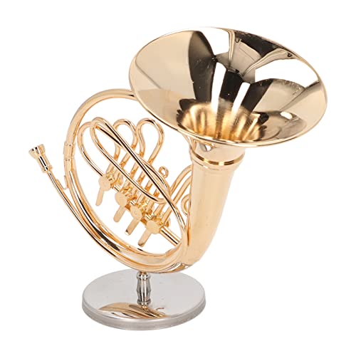 Oytrui Mini French Horn Model Musical Instrument mit Basis für Dekoration, Exquisites Verarbeitung mit Stand Miniatur Desk Decor Display Musikinstrument Oytrui Mini French Horn Model Musical Instrument mit Basis für Dekoration, Exquisites Verarbeitung mit Stand Miniatur Desk Decor Display Musikinstrument von Oytrui