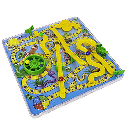 Kunststoff-Brettspiel, 3D-Schlangenbrettspiel, Spielzeug mit Leiter, Traditionelle Familienspiele, Spielzeug, Lustiges Brett, Schlangenspielzeug, Traditionelles Brettspiel für (Sortierte Farbe) von Ozgkee