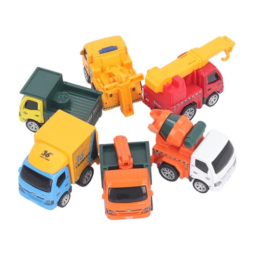 Ozgkee 6PCS Legierung Transport Auto Modell Spielzeug Nette Cartoon Sammeln Tragbare Auto Modelle Kit für Kinder Kinder (Stil 1) von Ozgkee