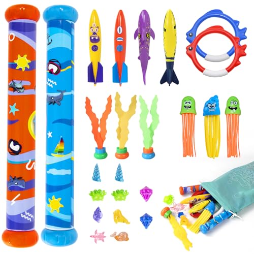 Oziral 24 Stück Pool Tauchspielzeug Tauchset für Kinder Tauchen Spielzeug Unterwasser fü Kinder Outdoor Schwimmbad Wasserspielzeug Schwimmspielzeug für 5 6 7 8 9-12 Jahren Jungen Mädchen Oziral 24 Stück Pool Tauchspielzeug Tauchset für Kinder Tauchen Spielzeug Unterwasser fü Kinder Outdoor Schwimmbad Wasserspielzeug Schwimmspielzeug für 5 6 7 8 9-12 Jahren Jungen Mädchen von Oziral