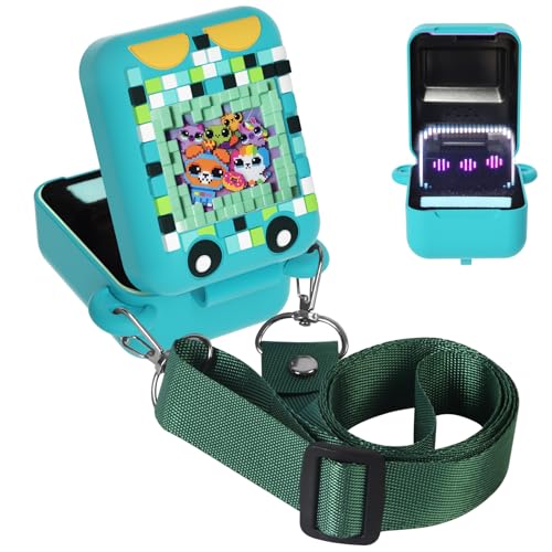 Oziral Silikonhülle für Bitzee Interactive Toy Digital Pet - Schutzhülle mit Verstellbarem Lanyard für Elektronisches Haustier (Grün) von Oziral