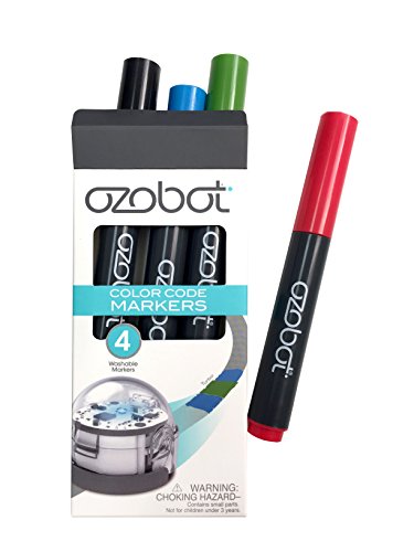 Ozobot Kleurcode Stiften - Uitwisbaar - 4 stuks - Rood / Groen / Zwart / Blauw von Ozobot
