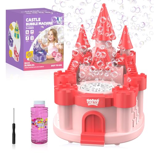 Castle Seifenblasenmaschine, 8000+ Blasen, Sommer Indoor und Outdoor Bubble Toy Geschenk, Lila von P PANACARE
