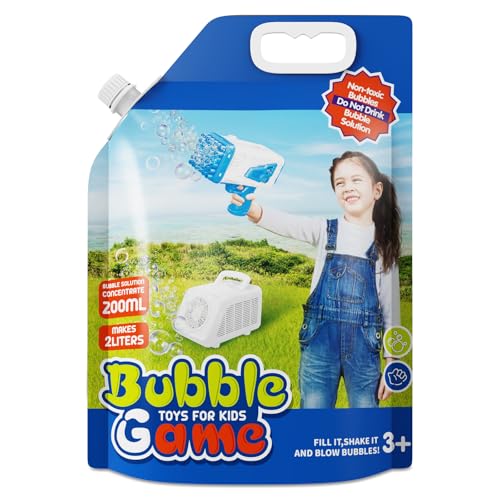 PANACARE KONZENTRIERT Seifenblasenflüssigkeit, Blasen Nachfüllflasche (Macht bis zu 2L) Mischung der Seifenblasen für elektronische Seifenblasenmaschine/Seifenblasenpistole (200ml-2L) von P PANACARE