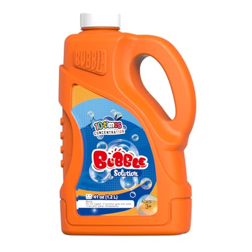 PANACARE 1.2 Liter KONZENTRIERT Seifenblasenflüssigkeit Nachfüllflasche (bis zu 12 Liter) Mischung der Seifenblasen für elektronische Seifenblasenmaschine, Seifenblasenpistole (098-1.2L) (Orange) von P PANACARE