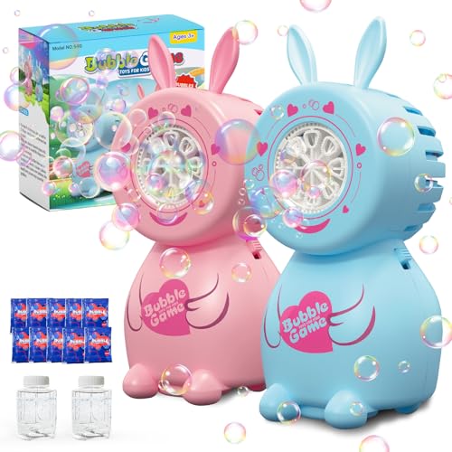 PANACARE 2PCS Hase Seifenblasenmaschine, Seifenblasenspielzeug Kinder 5000+ Blasen/Min mit 10*Seifenblasenlösung für Hochzeit/Geburtstag/Party/Ostern, Outdoor Geschenk für Junge&Mädchen 345678 PANACARE 2PCS Hase Seifenblasenmaschine, Seifenblasenspielzeug Kinder 5000+ Blasen/Min mit 10*Seifenblasenlösung für Hochzeit/Geburtstag/Party/Ostern, Outdoor Geschenk für Junge&Mädchen 345678 von P PANACARE