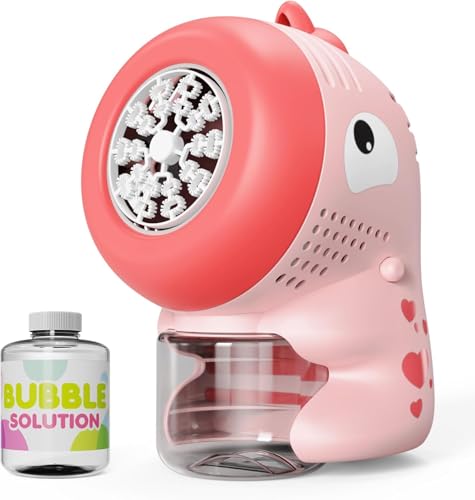 PANACARE Dinosaurier Seifenblasenmaschine, Automatisches Seifenblasenspielzeug für Kinder 10000+ Blasen/Minute mit Seifenblasenflüssigkeit/20 Seifenblasenlöcher, geeignet für Hochzeit/Geburtstag/Party von P PANACARE